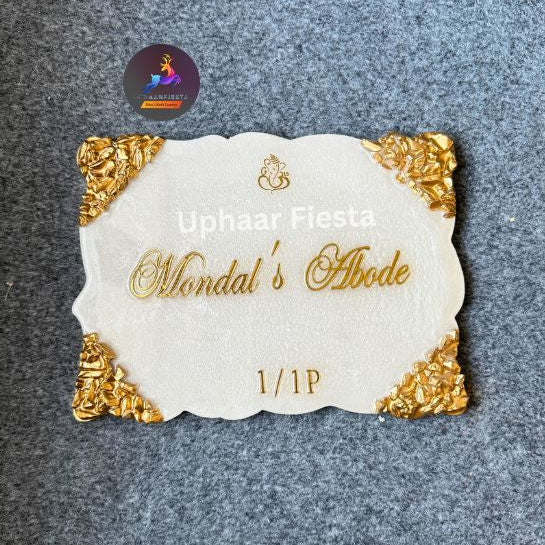 Mandal's Abode Resin Nameplate
