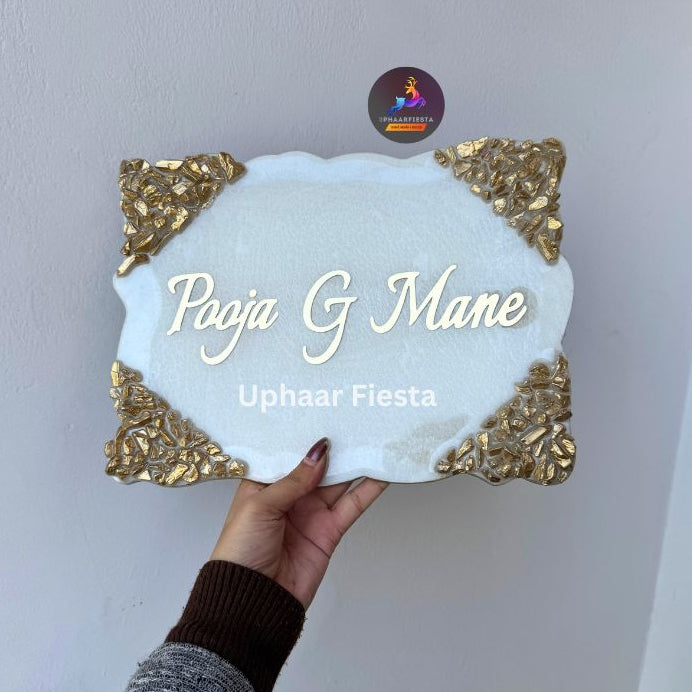 Pooja ji Mane Resin Nameplate