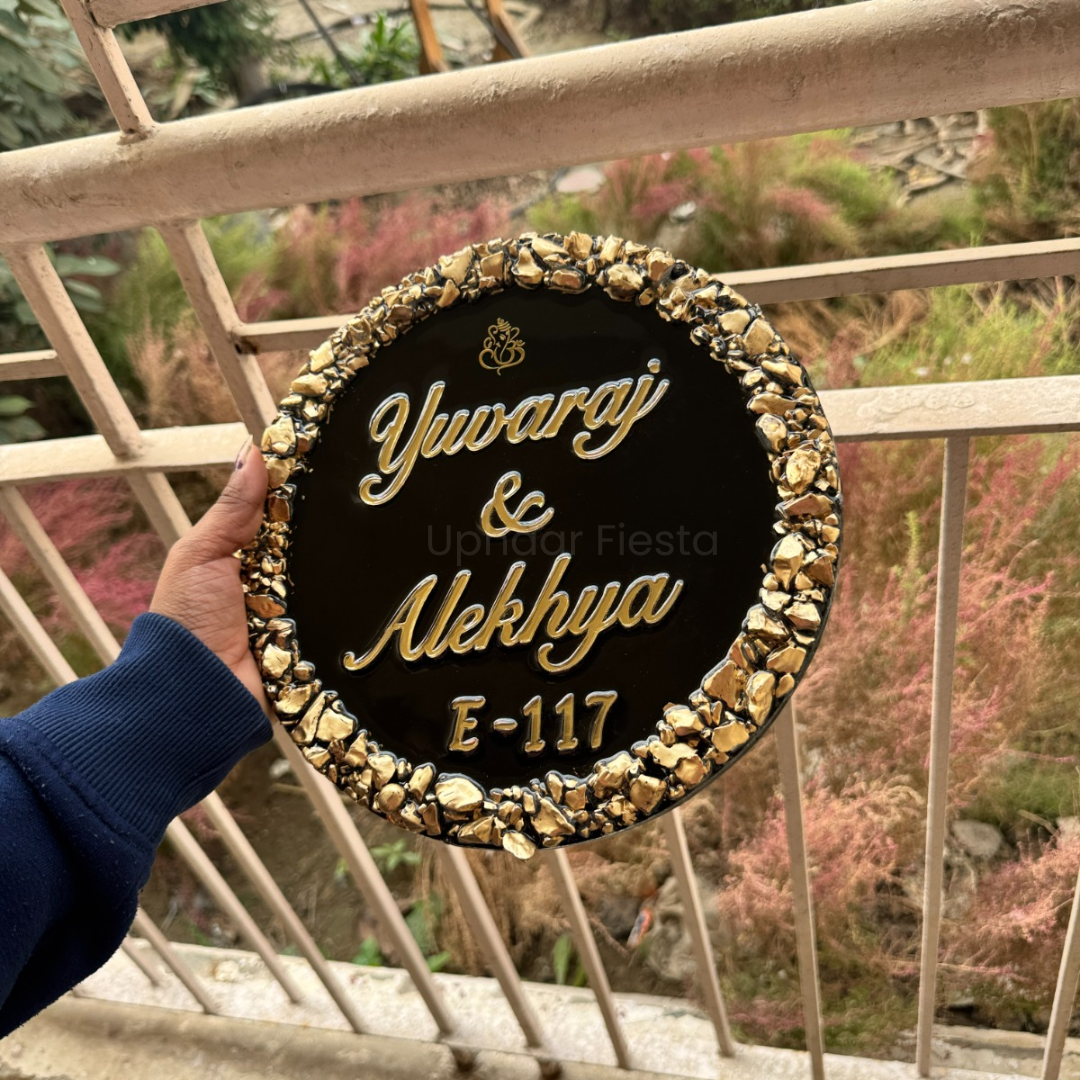Mate Black Resin Nameplate