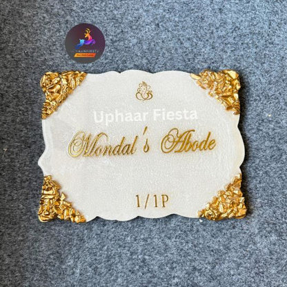 Mandal's Abode Resin Nameplate