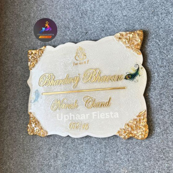 Bhardwaj Bhawan Resin Nameplate