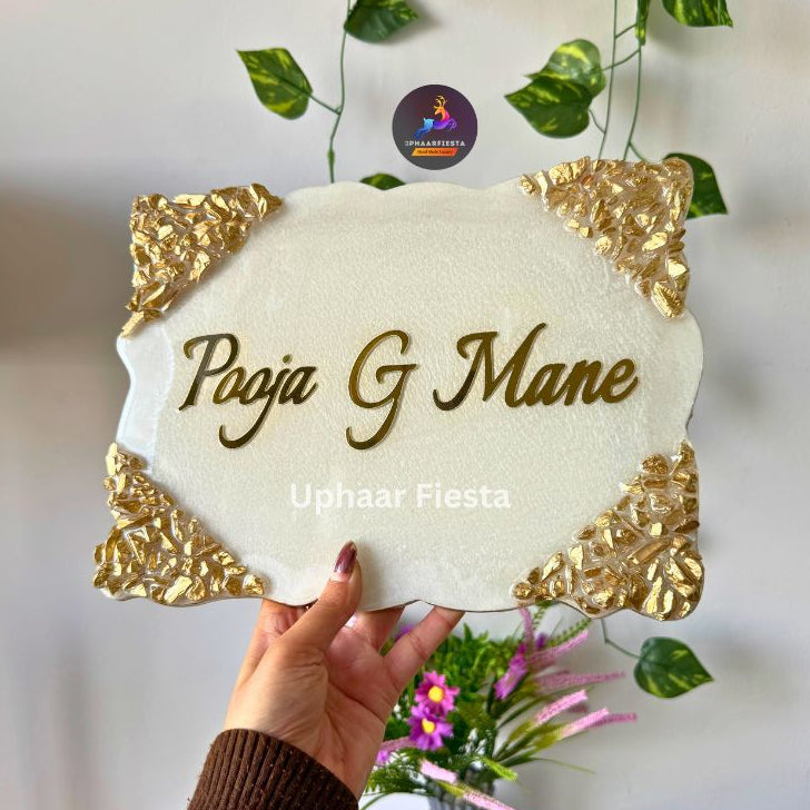 Pooja ji Mane Resin Nameplate