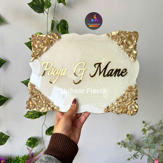 Pooja ji Mane Resin Nameplate