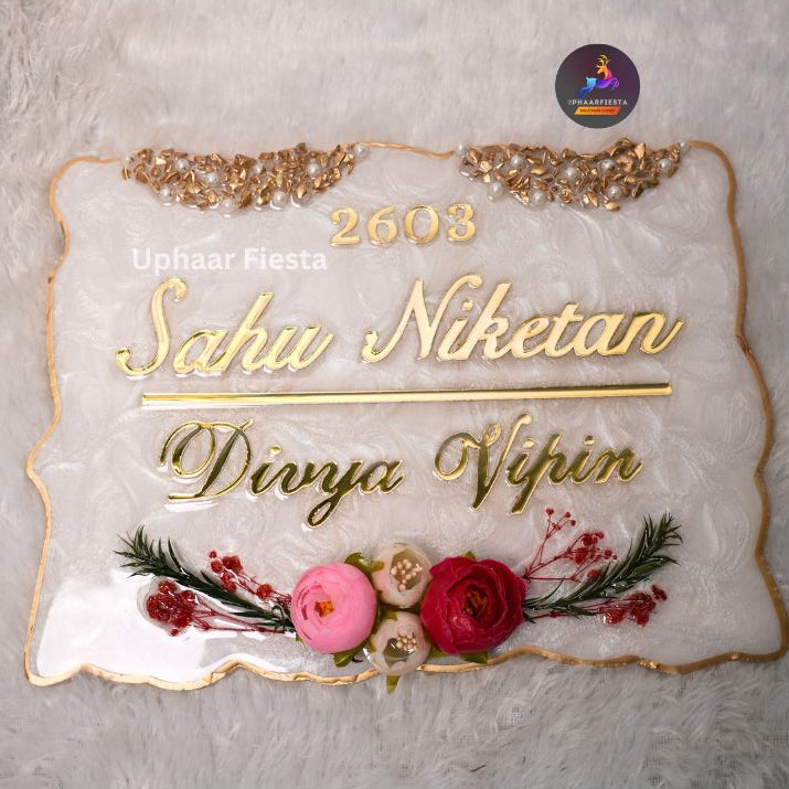 Sahu Niketan Resin Nameplate
